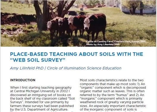 Excerpt of Dr. Lilienfeld's article on the Web Soil Survey in the MSTA newsletter